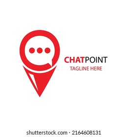 Chat Point Logo Design Template. 