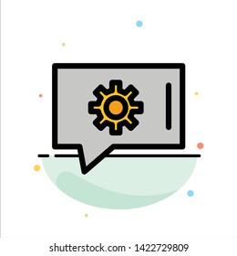 Chat Preferences, Chat Setting, Chat Support Abstract Flat Color Icon Template