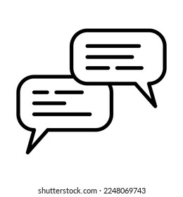 Chat, Question And Answer Icon Logo Design Vector Template Illustration Sign And Symbol Pixels Perfect