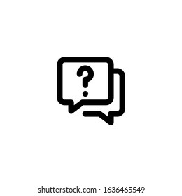 Chat, Question, FAQ, Support Icon. Business Icon Set Vector Logo Symbol.
