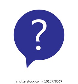 Chat question icon. Question button vector illustration