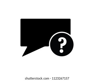 chat question icon design round illustration,glyph style design, designed for web and app