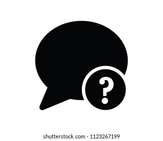 chat question icon design round illustration,glyph style design, designed for web and app