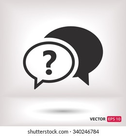 Chat, question  icon. One of set web icons