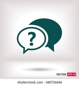 Chat, question  icon. One of set web icons