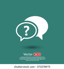 Chat, question  icon. One of set web icons