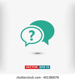 Chat, question  icon. One of set web icons