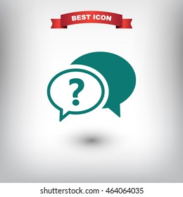 Chat, question  icon. One of set web icons