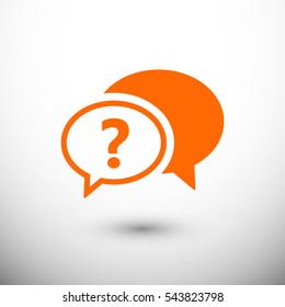 Chat, question  icon. One of set web icons