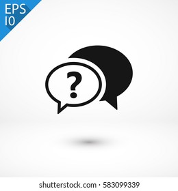 Chat, question  icon. One of set web icons