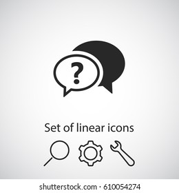 Chat, question  icon. One of set web icons