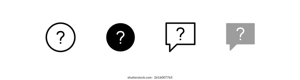 Chat question icon. Question set icon. Help sign. Vector illustration