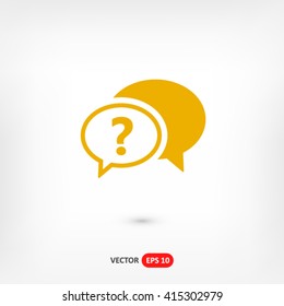 Chat Question Icon Vector