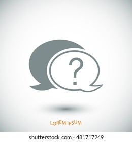 Chat, question icon, vector best flat icon, EPS
