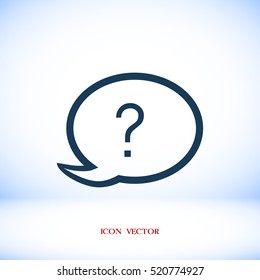 Chat, question icon, vector best flat icon, EPS