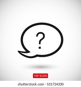 Chat, question icon, vector best flat icon, EPS