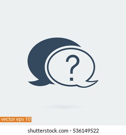 Chat, question icon, vector best flat icon, EPS