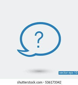Chat, question icon, vector best flat icon, EPS