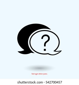 Chat, question icon, vector best flat icon, EPS