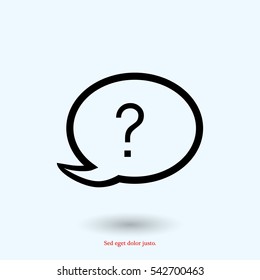 Chat, question icon, vector best flat icon, EPS