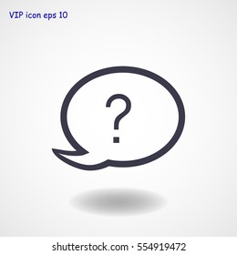 Chat, question icon, vector best flat icon, EPS