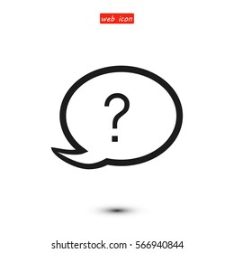 Chat, question icon, vector best flat icon, EPS