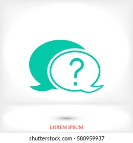 Chat, question icon, vector best flat icon, EPS
