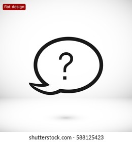 Chat, question icon, vector best flat icon, EPS