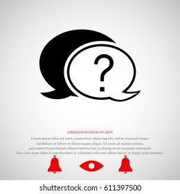 Chat, question icon, vector best flat icon, EPS