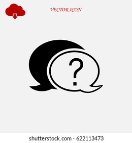 Chat, question icon, vector best flat icon, EPS
