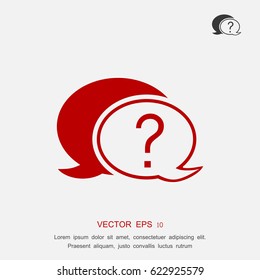 Chat, question icon, vector best flat icon, EPS