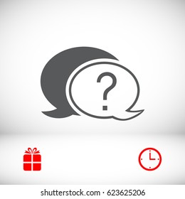 Chat, question icon, vector best flat icon, EPS