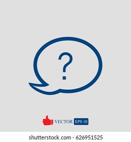 Chat, question icon, vector best flat icon, EPS
