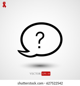 Chat, question icon, vector best flat icon, EPS