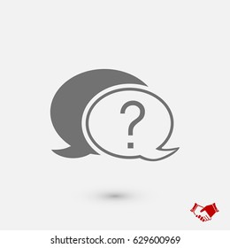 Chat, question icon, vector best flat icon, EPS