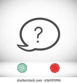 Chat, question icon, vector best flat icon, EPS
