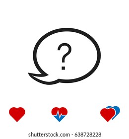Chat, question icon, vector best flat icon, EPS