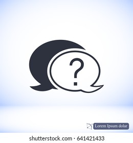 Chat, question icon, vector best flat icon, EPS