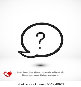 Chat, question icon, vector best flat icon, EPS