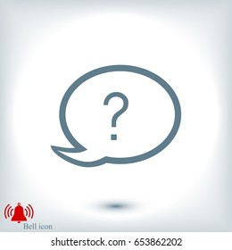 Chat, question icon, vector best flat icon, EPS