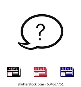 Chat, question icon, vector best flat icon, EPS