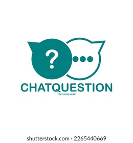 Chat question logo vector design. Suitable for business, web, chatting and media social