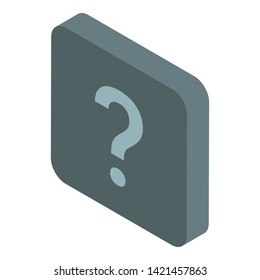 Chat question sign icon. Isometric of chat question sign vector icon for web design isolated on white background