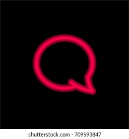 Chat red glowing neon ui ux icon. Glowing sign logo vector