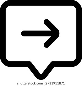 Chat replay vector design in modern style, message response and conversation loop concept, digital chat illustration. Line Icon