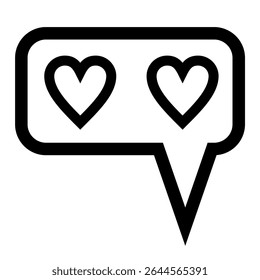 ícone de resposta de bate-papo ilustração vetor com amor