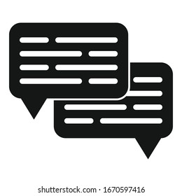 Chat request icon. Simple illustration of chat request vector icon for web design isolated on white background