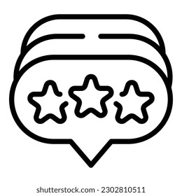 Chat review icon outline vector. Online report. Client business