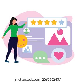 Chat reviews Vector Illustration Which can easily modify or edit

