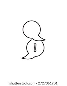 chat risk icon, vector best line icon.